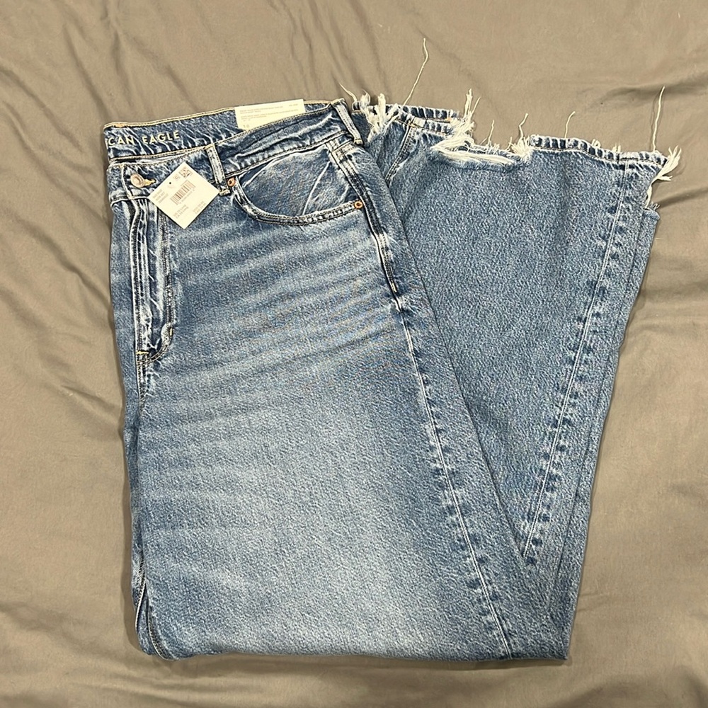 American Eagle Outfitters Blue Flare & Wide Leg Jeans